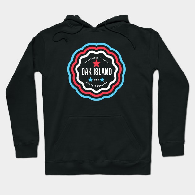 Oak Island, NC Summer Patriotic Pride This Fourth Hoodie by Contentarama